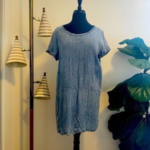 Vintage | Light Wash Denim Shift Dress